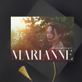 大きいセリフの名前の写真の卒業 招待状