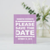 大きいタイプバルミツワーの保存紫色の日付 セーブザデート (スタンド正面)