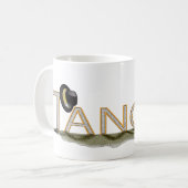 大きいタンゴのbandoneonおよび帽子 コーヒーマグカップ (正面左)