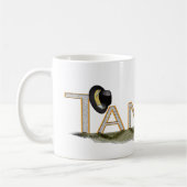 大きいタンゴのbandoneonおよび帽子 コーヒーマグカップ (左)