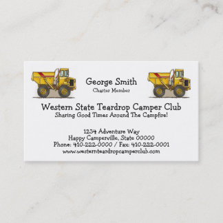 大きいダンプトラック 名刺