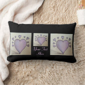 大きいデキセドリン錠の小さいハートの黒い輪郭のデザイン ランバークッション (ブランケット)