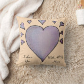 大きいデキセドリン錠の小さいハート愛詩のデザイン クッション (ブランケット)