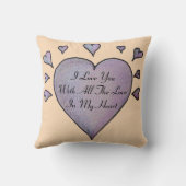 大きいデキセドリン錠の小さいハート愛詩のデザイン クッション (裏面)