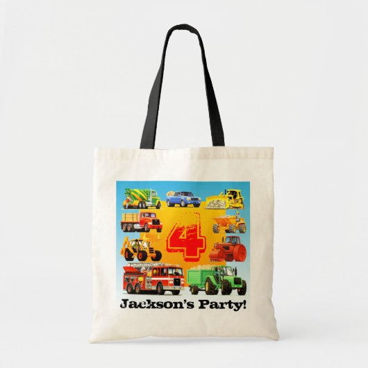大きいトラックの第4誕生会 トートバッグ (正面)