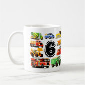大きいトラックの第6誕生日 コーヒーマグカップ (左)