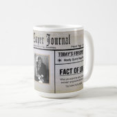 大きいニュースの紙の退職のマグ-写真の挿入物 コーヒーマグカップ (正面右)