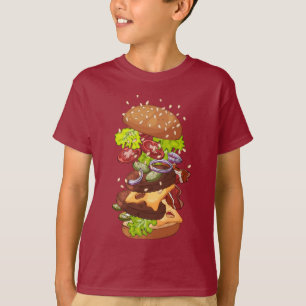 大きいハンバーガーの名前をカスタムするのワイシャツ及びジャケット Tシャツ