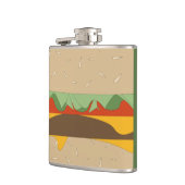 大きいハンバーガーの引き継ぎのフラスコ フラスク (左)