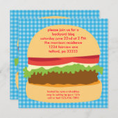 大きいハンバーガーBBQの招待状 招待状 (正面/裏面)