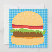 大きいハンバーガーBBQの招待状 招待状 (裏面)
