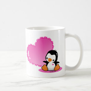 大きいハートのクラシックで白いマグ コーヒーマグカップ