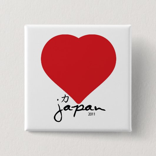 大きいハート 缶バッジ (正面)