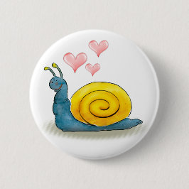 大きいハート|美しい動物を持つ愛されたかたつむり 缶バッジ