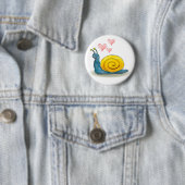 大きいハート|美しい動物を持つ愛されたかたつむり 缶バッジ (インサイチュ)