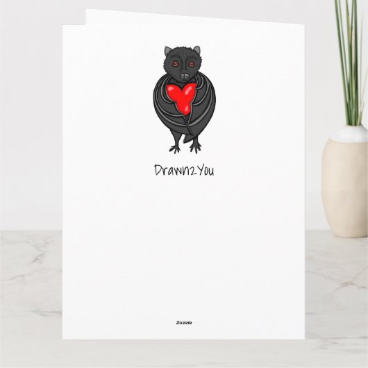 大きいバット好きのあなたへのバレンタインデーカード カード (裏面)