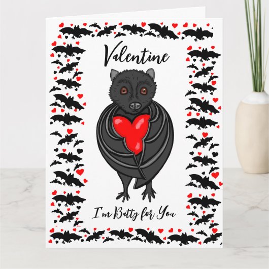 大きいバット好きのあなたへのバレンタインデーカード カード (正面)
