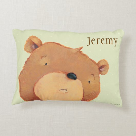 大きいヒグマのクローズアップ アクセントクッション (裏面)