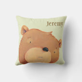 大きいヒグマのクローズアップ クッション (裏面)