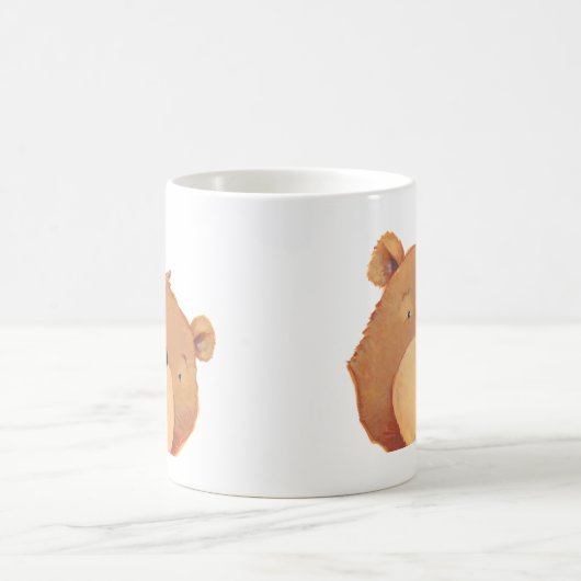 大きいヒグマのクローズアップ コーヒーマグカップ (中央)