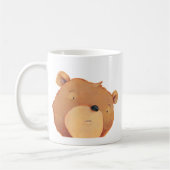 大きいヒグマのクローズアップ コーヒーマグカップ (左)