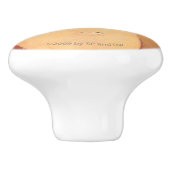 大きいヒグマのクローズアップ セラミックノブ (側面)