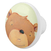 大きいヒグマのクローズアップ セラミックノブ (右)