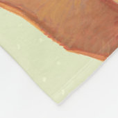 大きいヒグマのクローズアップ フリースブランケット (角)