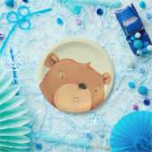 大きいヒグマのクローズアップ ペーパープレート (パーティー)