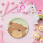 大きいヒグマのクローズアップ ペーパープレート (パーティー)