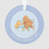 大きいヒグマは少しに黄色いくまを救済します オーナメント (裏面)