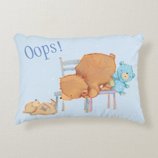 大きいヒグマ、さらさ、及びだらしない共有2の椅子 アクセントクッション (正面)