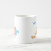 大きいヒグマ、さらさ、及びだらしない共有2の椅子 コーヒーマグカップ (中央)