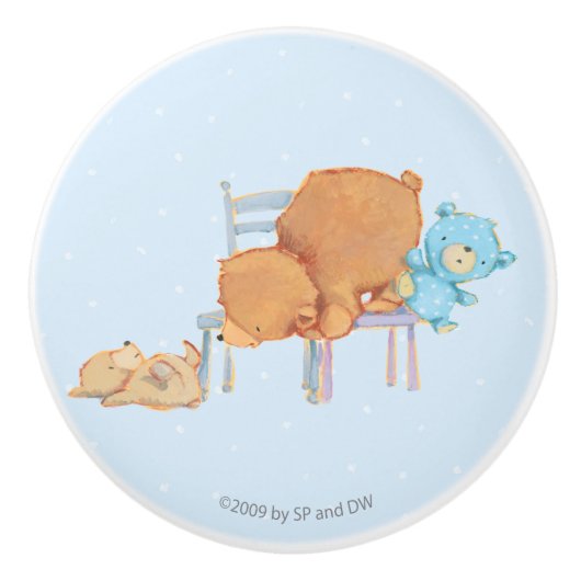 大きいヒグマ、さらさ、及びだらしない共有2の椅子 セラミックノブ (正面)