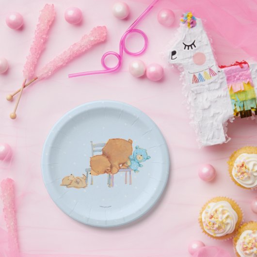 大きいヒグマ、さらさ、及びだらしない共有2の椅子 ペーパープレート (パーティー)