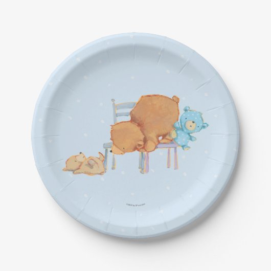 大きいヒグマ、さらさ、及びだらしない共有2の椅子 ペーパープレート (正面)