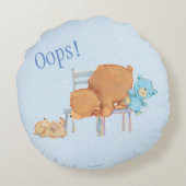 大きいヒグマ、さらさ、及びだらしない共有2の椅子 ラウンドクッション (裏面)