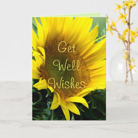 大きいヒマワリは井戸を得ますか、または大事な行事カスタマイズ カード (黄色い花)