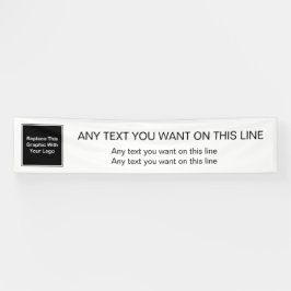 大きいビジネスロゴの旗のテンプレート 横断幕