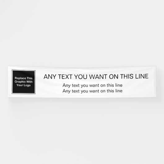 大きいビジネスロゴの旗のテンプレート 横断幕 (横)