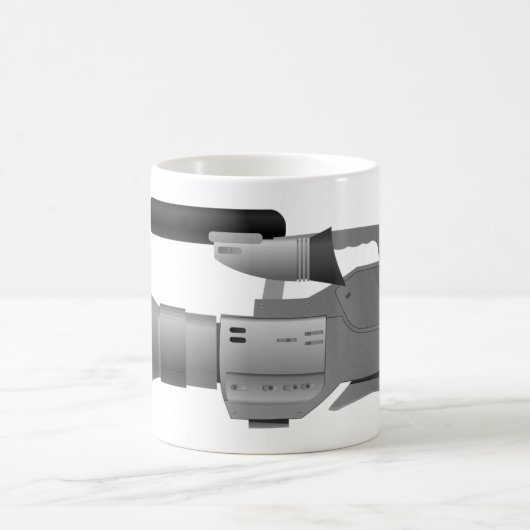 大きいビデオ・カメラのマグ コーヒーマグカップ (中央)