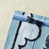 大きいビーチタオルの名前をカスタムするの掘っ建て小屋 ビーチタオル (インサイチュ)