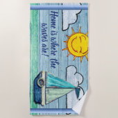 大きいビーチタオルは流木のビーチを振ります ビーチタオル (正面)