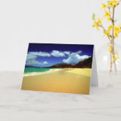 大きいビーチ、Makena カード (黄色い花)