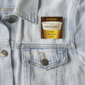 大きいビール独身ボタン 缶バッジ (インサイチュ)