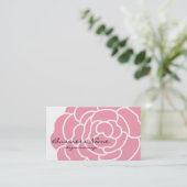 大きいピンクの花の名刺 名刺 (スタンド正面)