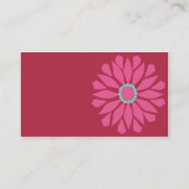 大きいピンクの花の名刺 名刺 (裏面)