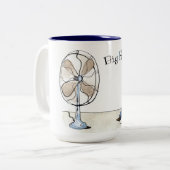 大きいファンはコーヒー・マグを撮影します ツートーンマグカップ (正面左)