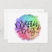 大きいフェイクな銀河系の水彩画の虹の夢 ポストカード (正面/裏面)