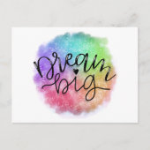 大きいフェイクな銀河系の水彩画の虹の夢 ポストカード (正面)